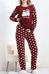 Polar Pijama Takımı Bordo1 - 19215.1048.